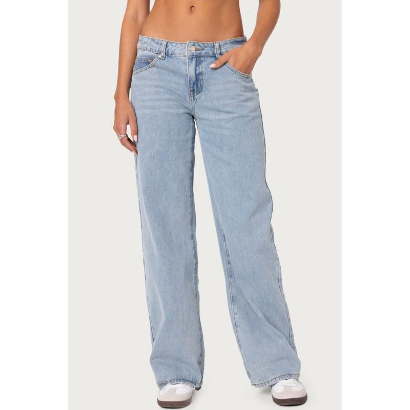 Raelynn Washed Low Rise Jeans