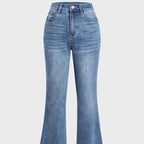 Ultimate Tummy Control Bootcut Flare Jeans - Mid Waist Denim with Flared Legs for Comfort and Style